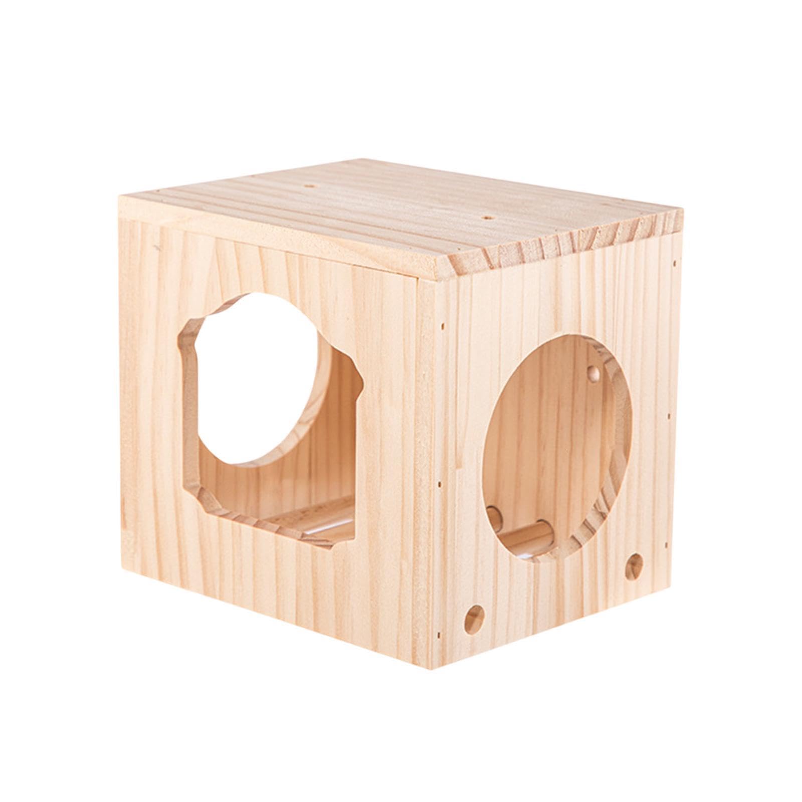 Bird House Ventilation Wooden Bird Habitat Box for Garden Viewing Garden Patio Decor LHome & Garden|Yard, Garden & Outdoor Living|Bird & Wildlife Accessories|Birdhouses-image-14