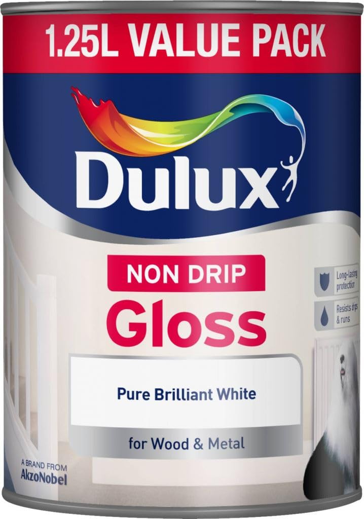Dulux Non Drip Gloss 1.25 L Pure Brilliant White