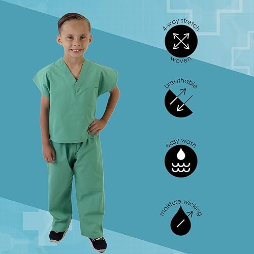 Miniatura 5 de Conjunto de ropa quirúrgica para niños, súper suave, conjunto médico para niños
