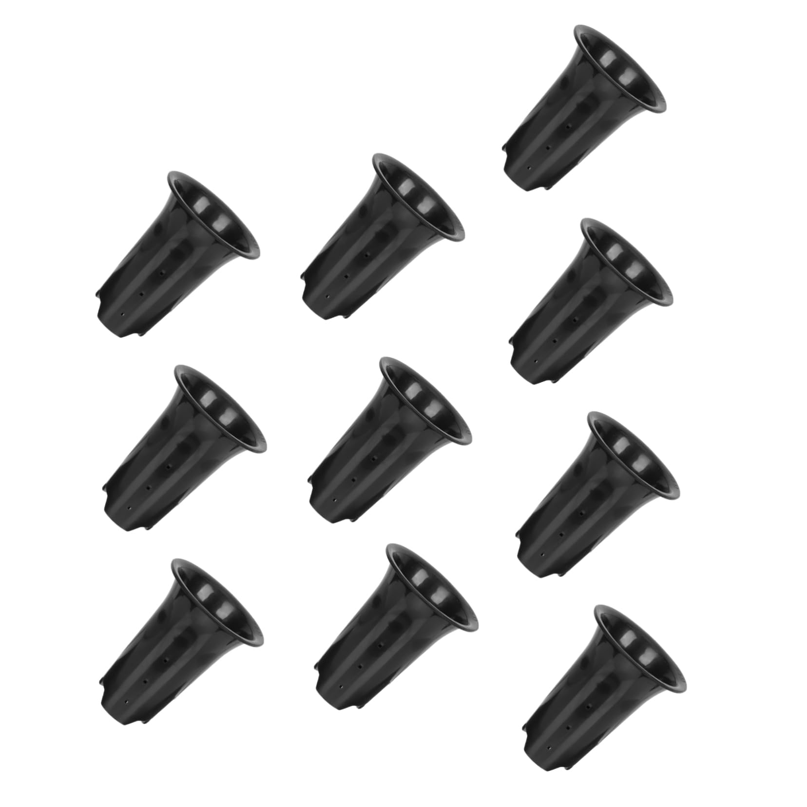 Pots de Fleurs en Plastique Noir Contrôle des Racines pour Orchidées 10pcs Design Simple et Pratique Adaptés aux Plantes D'intérieur et Usage Domestique