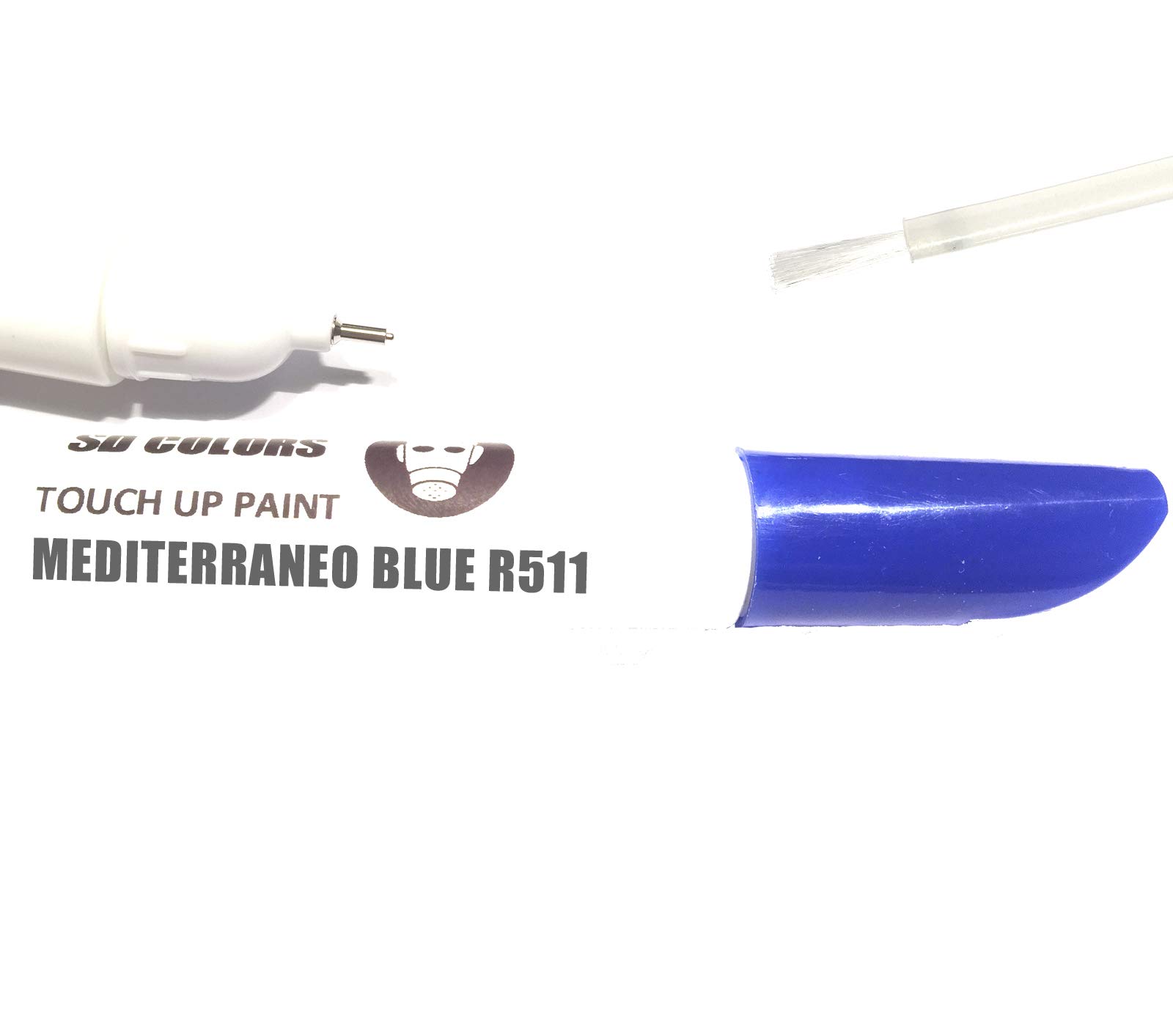 SD COLORS MEDITERRANEO BLUE R511 New Touch Up Paint Pen REPAIR KIT 12ML SCRATCH CHIP BRUSH COLOR CODE R511 MEDITERRANEO BLUE (JUST PAINT)