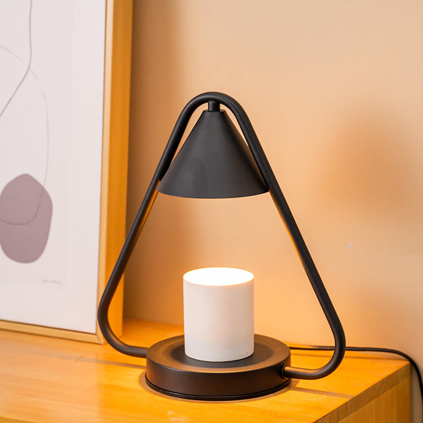 Topyond Aromatherapy Melting Wax Lamp,Dimmable Electric Fragrance Candle Warmer,Night Light Table Lamp for Bedroom Office,Electric Wax Melt Warmer Candle Warmer Lamp