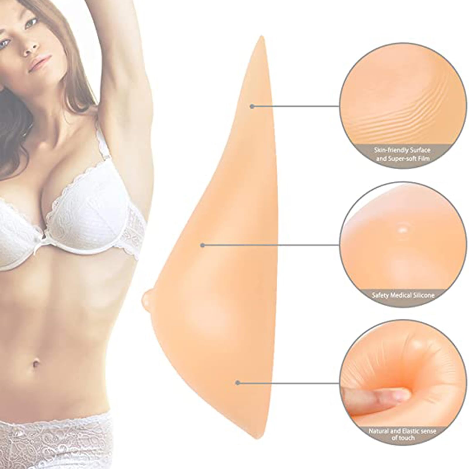 Protesi Mammarie In Silicone For Donne, Seni Finti A Goccia Realistici, Potenziatori Autoadesivi For Mastectomia