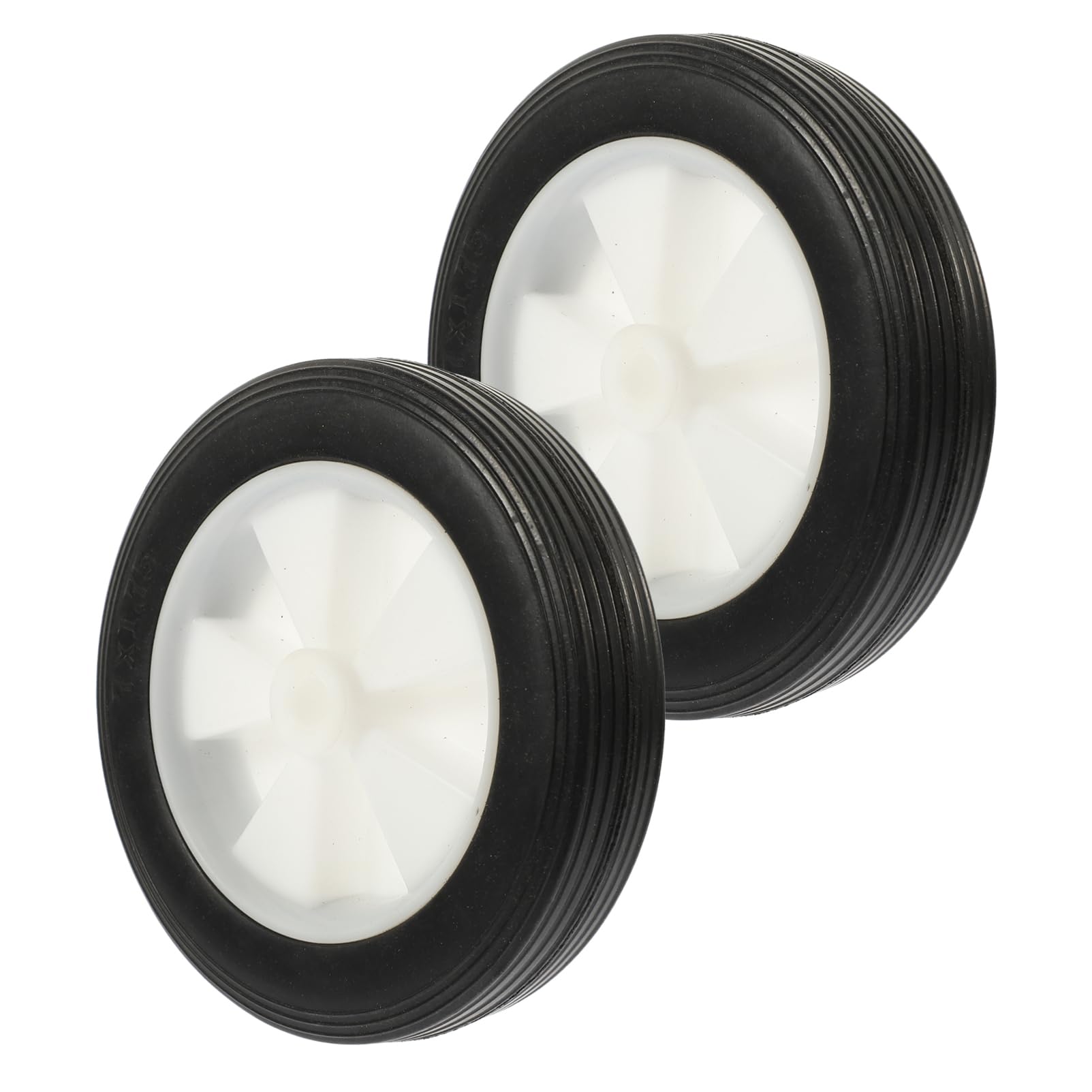 Ruedas de Cortacésped de Goma Negra de 7 Pulgadas, 2 Piezas
