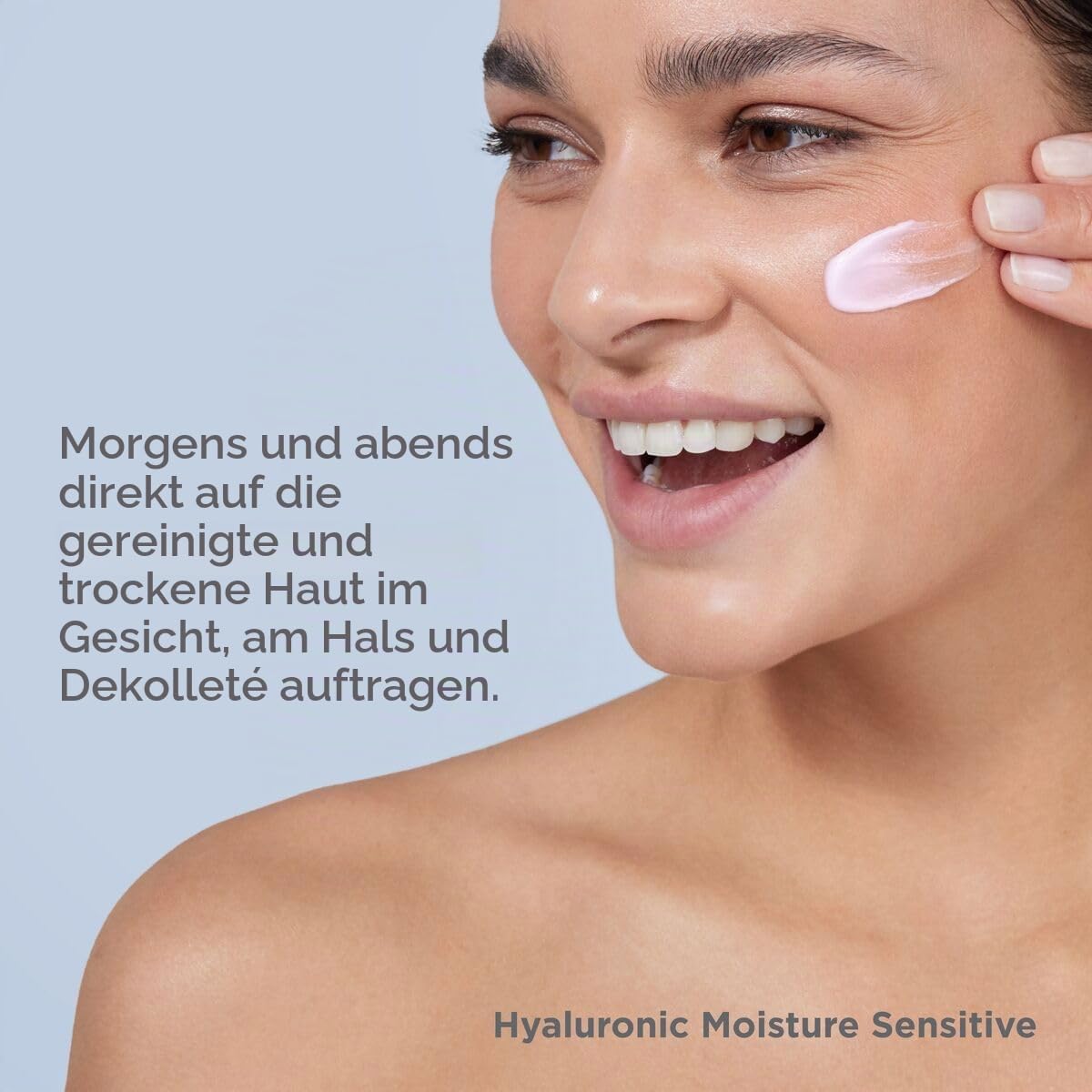 ISDIN ISDINCEUTICS Hyaluronic Moisture Sensitive Skin, leichte, feuchtigkeitsspendende Gesichtscreme mit Hyaluronsäure und Niacinamid für empfindliche Haut, 50 g