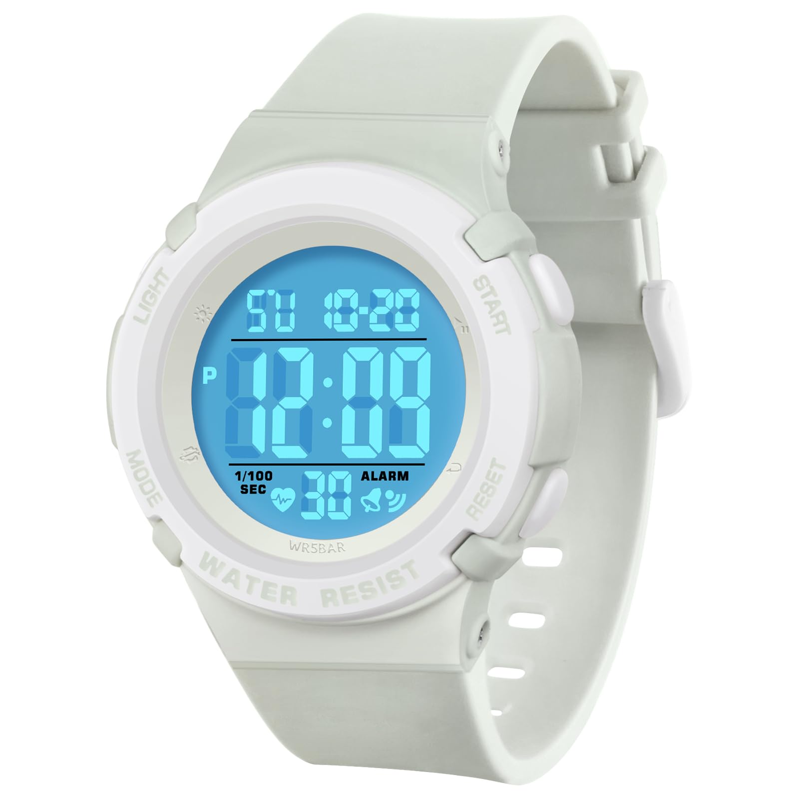 ITOOZYNN Digital Light Up Watch for Boy and Girl,Kids Watch Ages 7-16,Waterproof 5 ATM,School,Outdoor,Sports (Jelly Blue)