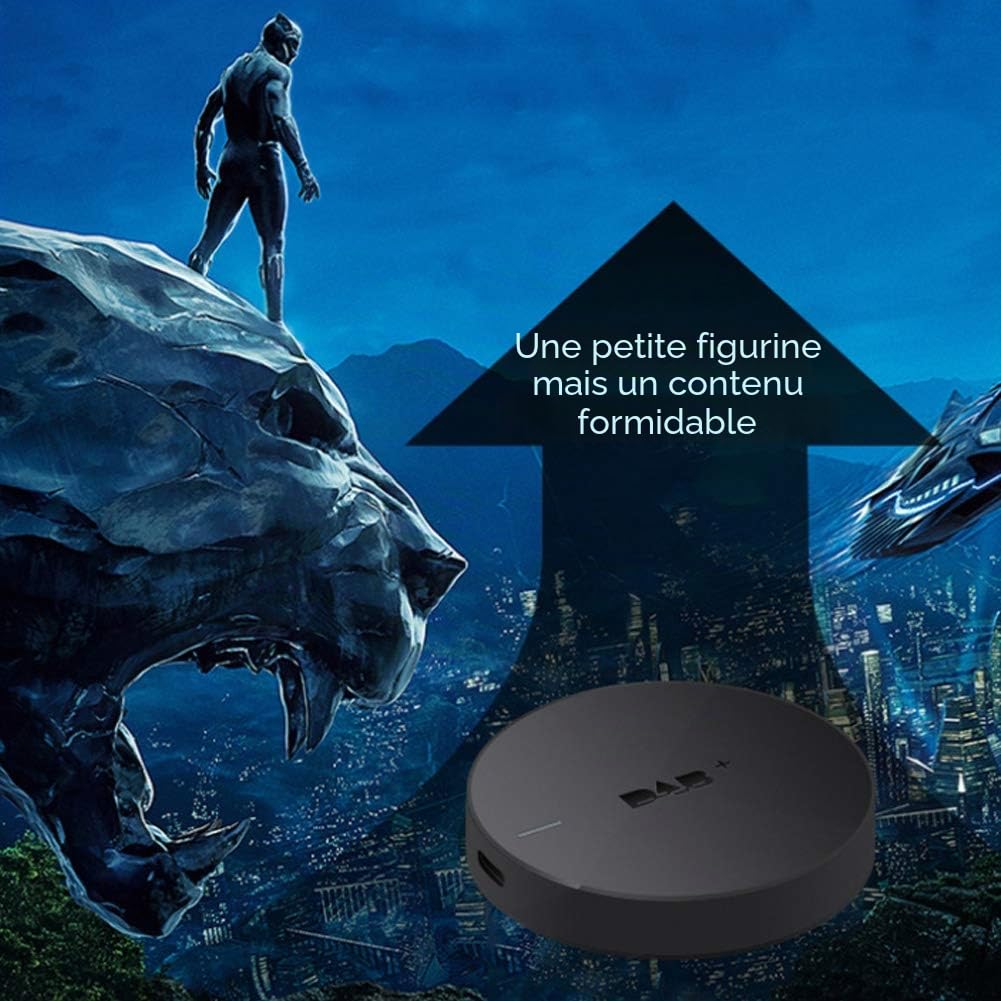 Lazmin112 Récepteur d'antenne Radio USB Dab +, Adaptateur Portable récepteur d'autoradio numérique avec antenne amplifiée pour Android 5.1 ou Version ultérieure dédiée