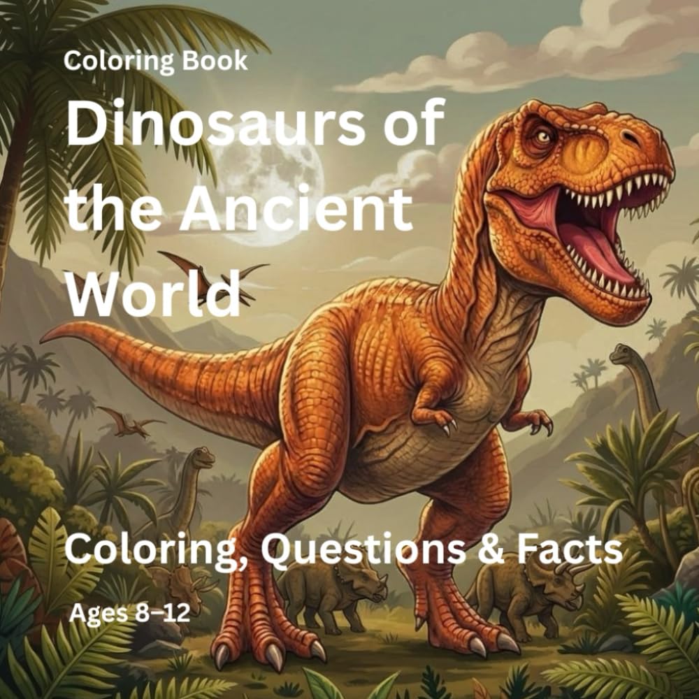 Dinosaurs of the Ancient World: Coloring, Questions & Facts