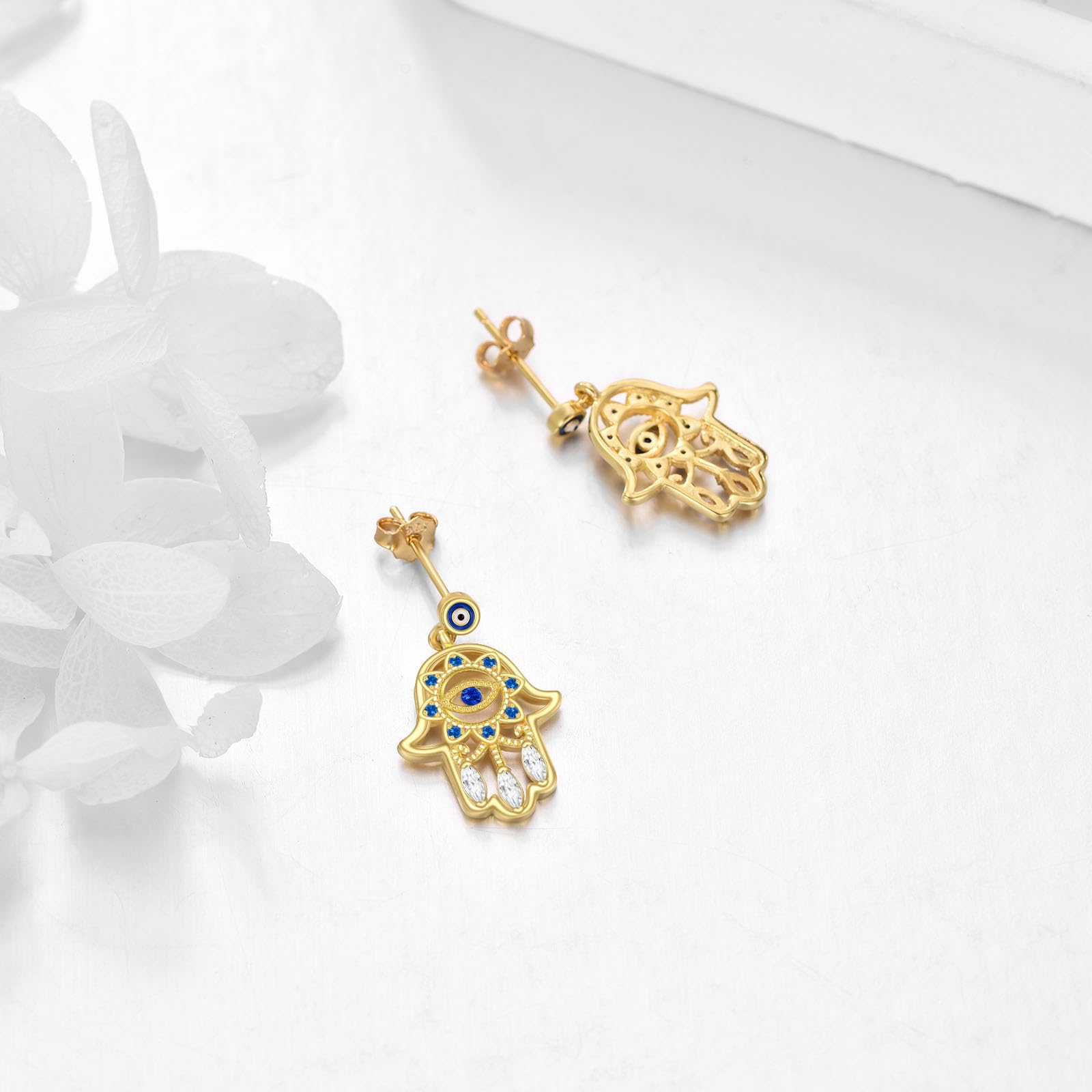 Evil Eye Pendientes de plata esterlina gota colgante de joyería de regalo para las mujeres niñas