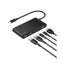 Belkin Hub USB-C a 5 Porte con HDMI 4K a 60 Hz, Power Delivery 100W, Trasferimenti Dati Rapidi da 5Gbps, Adattatore USBC Multiporta per MacBook, iPad Pro, Cromebook, HDMI 2.0 Aggiornato – Nero