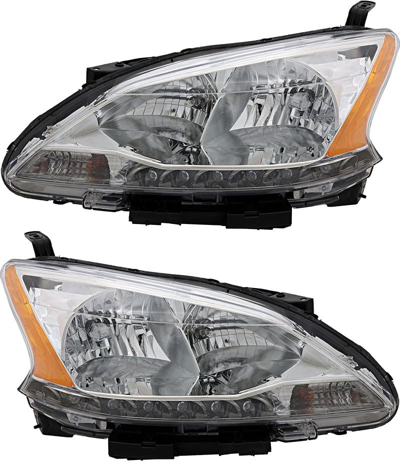 For Nissan Sentra Headlights Lamps Set 2013 2014 2015 Halogen Driver and Passenger Side