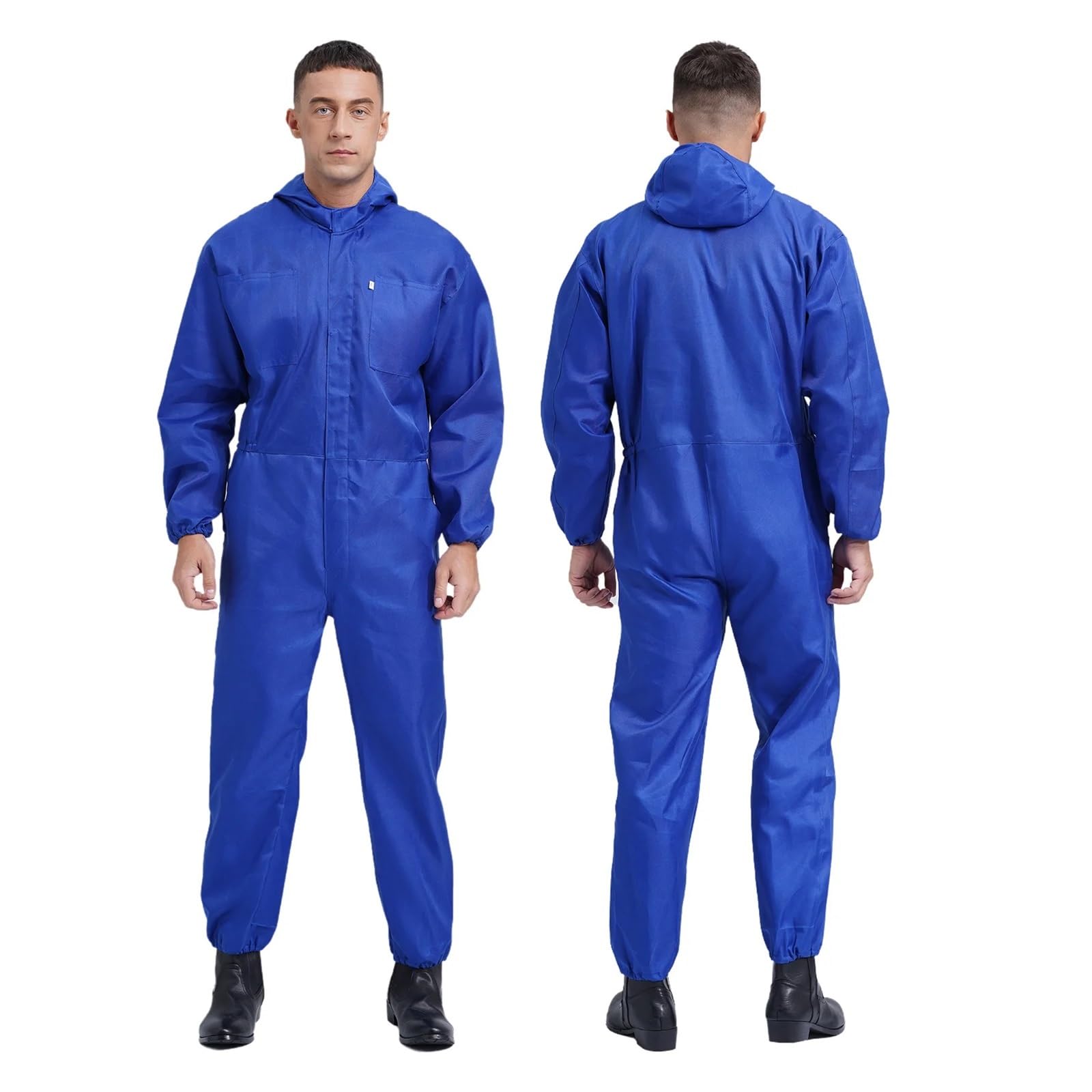 Monos de Trabajo for Hombre, con Bolsillos Grandes, Mono for Taller, Capucha a Prueba Polvo, Uniforme mecánico para Talleres Mecánicos