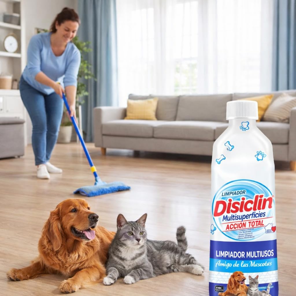 Rasmacor Disclin Mascotas Fregasuelos 1 Litro Pack 12 Unidades