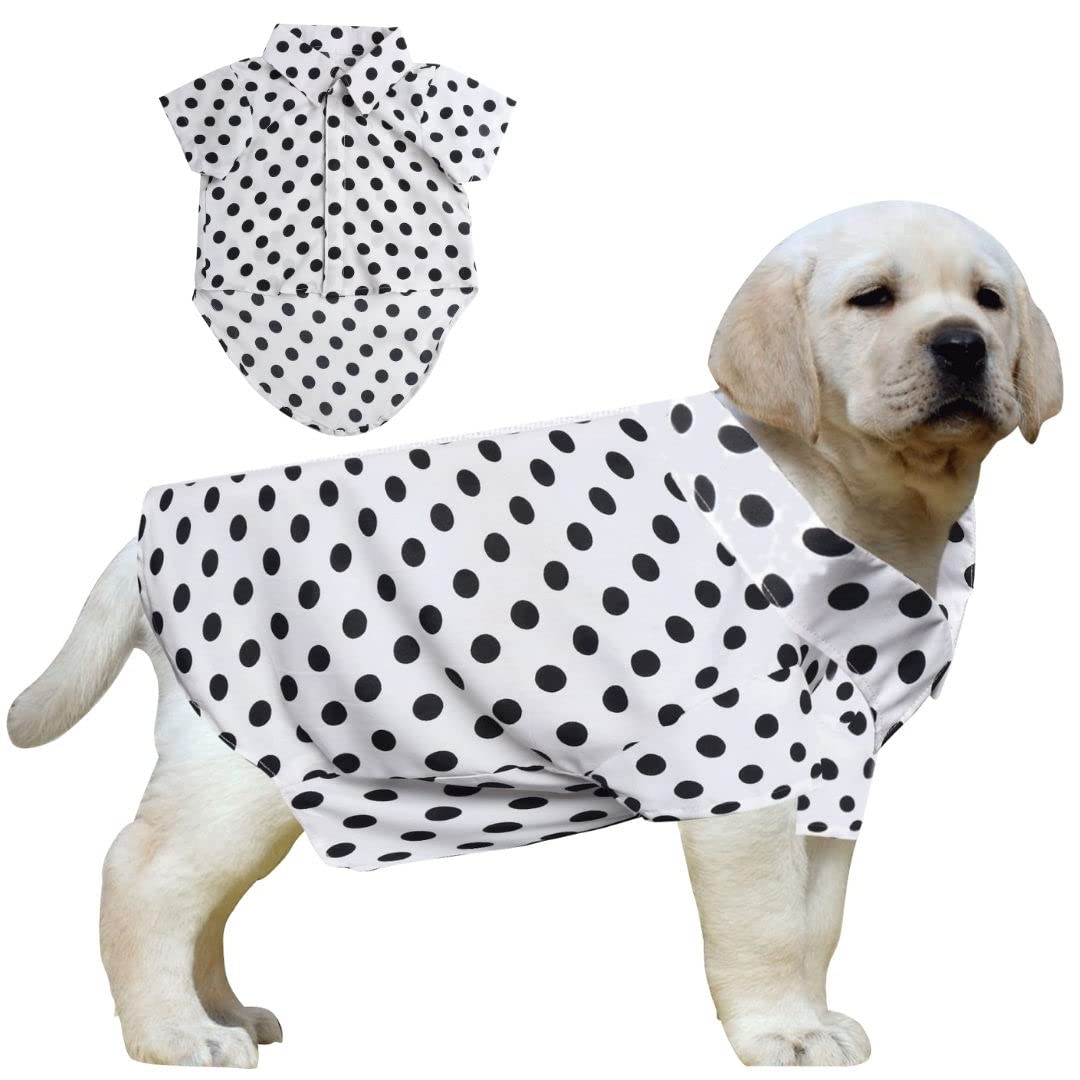 Western Era Cotton Printed Breathable Basic Vest Dog Shirt, Super Soft Shirt, Cute Lightweight Thin Shirt for Your Furries, Ultra Comfort Dog Apparel (Polka White) (Medium - 16inch) (B0B6CDW3QG) Amazon Price History, Amazon Price Tracker