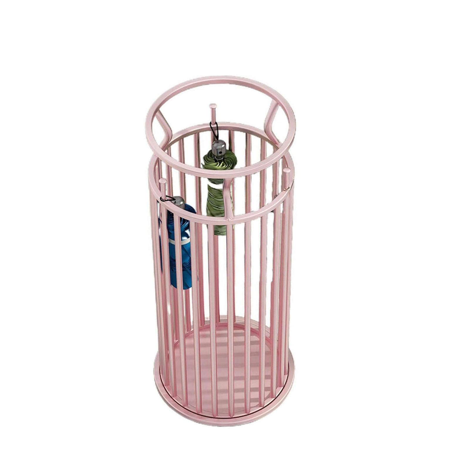 WXPGFEQ Cylindrical Metal Umbrella Stand Rack, Umbrellas Holder Organizer with Drip Tray,for Hotel Hallway Entryway Office
