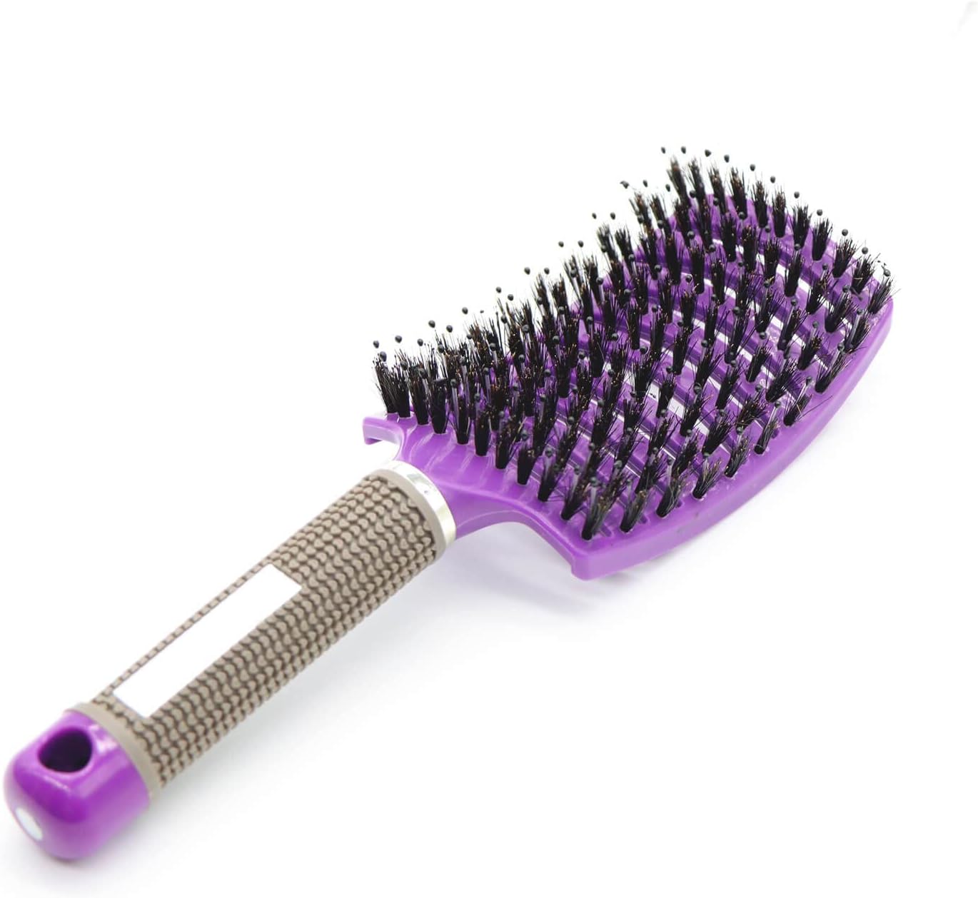 Boar Bristle Hair Brush Curved & Vented Detangling Hair Brush for