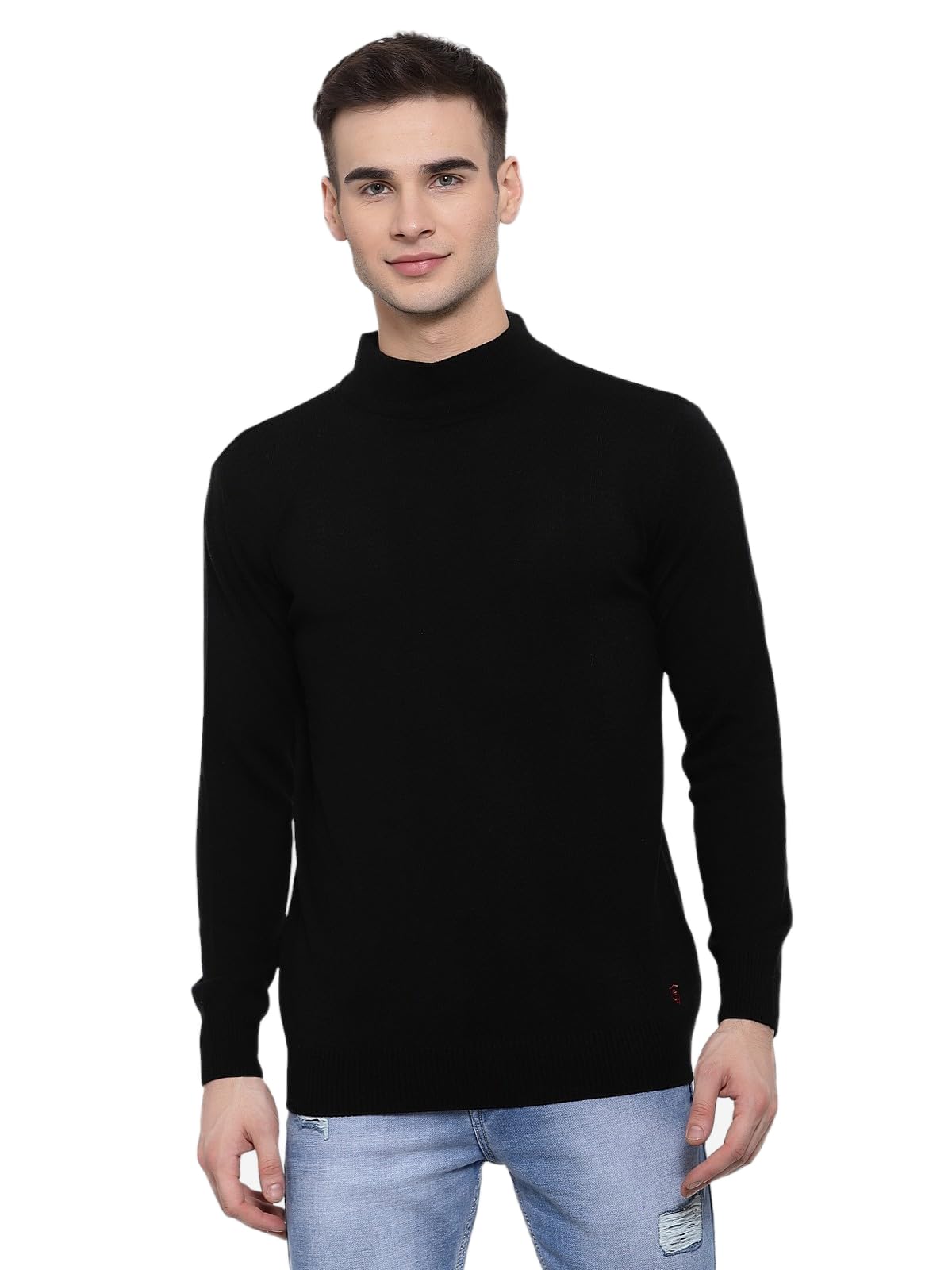 513 Men's Acrylic Regular Fit High Neck Turtleneck Casual Cardigan Sweater - Full Sleeve Winter Wear, Solid Color-picture-28