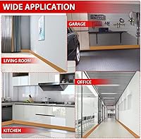 Vista 5 de FONUNO - Base de vinilo para pared, moldura de zócalo de 4 pulgadas, flexible, autoadhesiva con diseño para pegar y despegar, 4 pulgadas x 20 pies