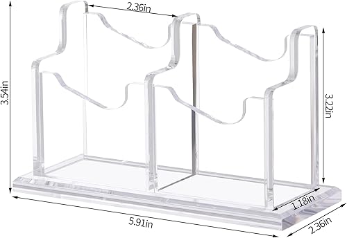 Vista 9 de Soporte acrílico para folletos, soporte de literatura para tarjetas de visita, soporte transparente para folletos, soporte para escritorio, soporte