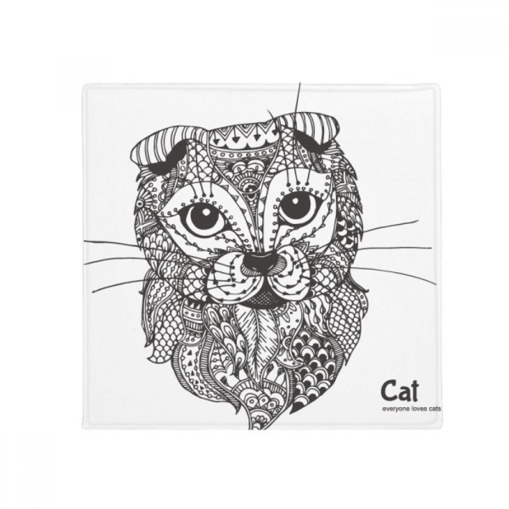 Tapis chat peinture pour chambre bébé : confort antidérapant et déco ludique 80cm
