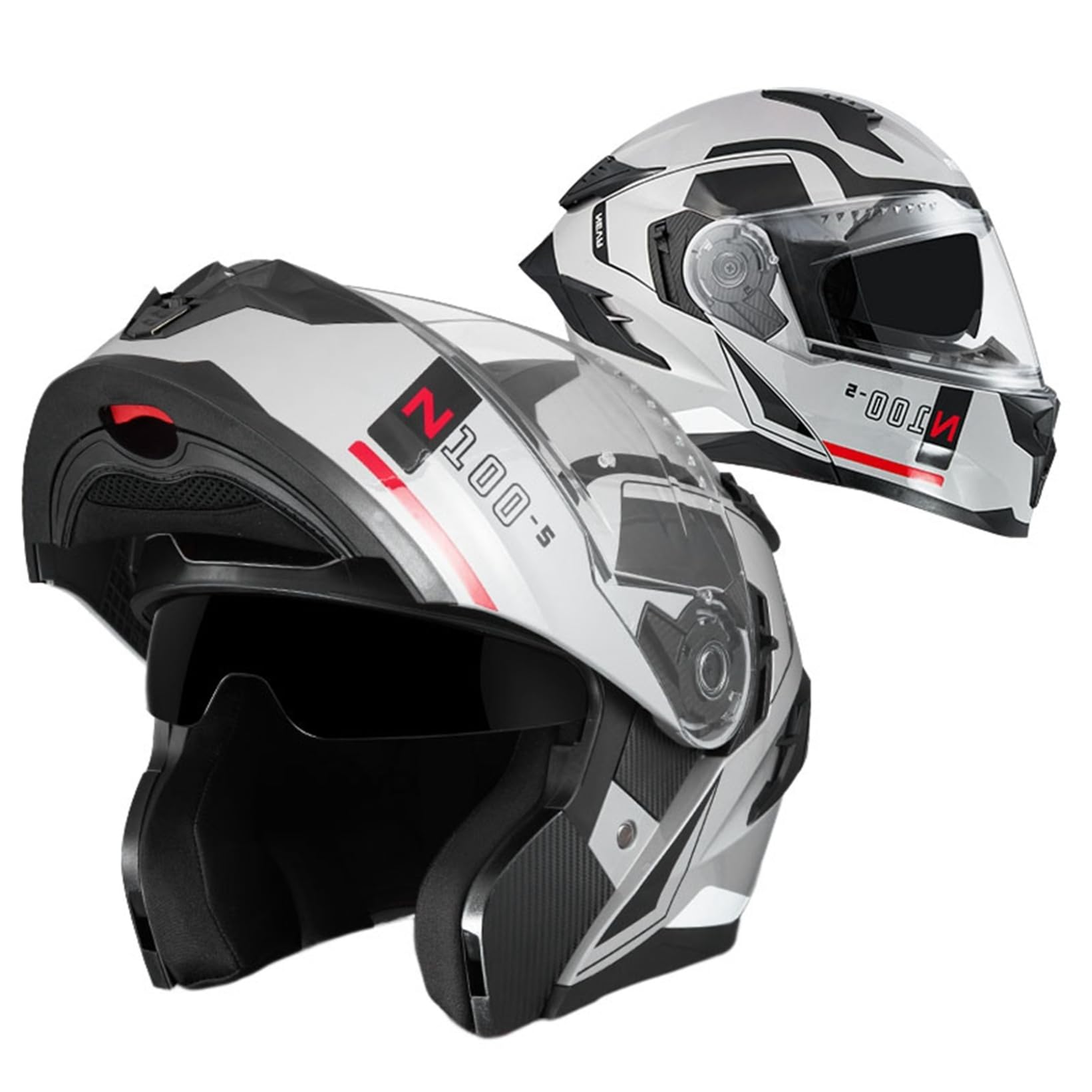 Amazon.co.jp: 頭囲(55-60cm) システムヘルメット ダブルシールド 開閉