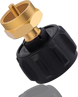 Propane Refill Adapter, Propane Tank Adapter for Steel Propane Cylinder with Type 1, Safest QCC1 Regulator Valve Accessory for 1lb Disposable Cylinder & Fits 20lb Tanks