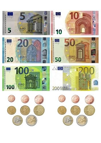 Tortenaufleger Euro Geldscheine und Münzen / 20 cm Ø Cover