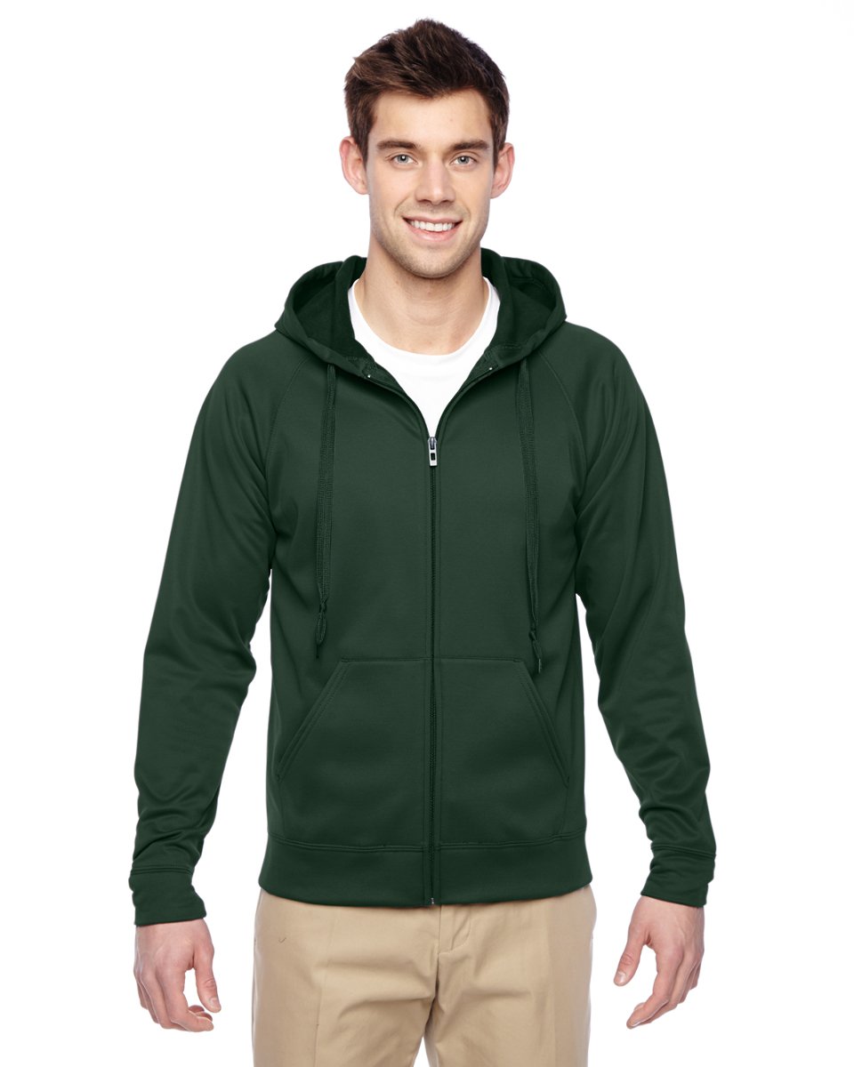 Jerzees Mens Dri-Power Sport Full-Zip Hooded Sweatshirt