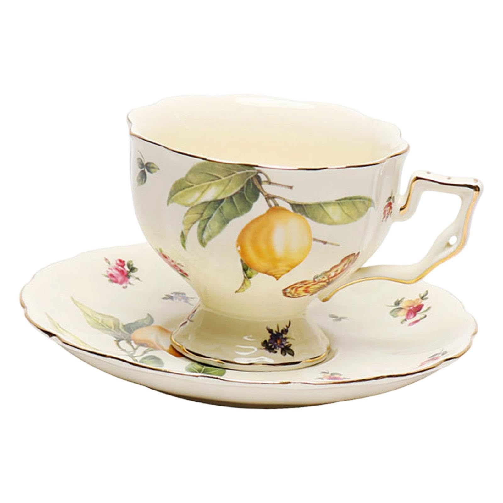 Tazza da caffè in Ceramica con piattino, Tazze da Latte, Accessori creativi, Tazza da caffè Espresso Multifunzionale Decorativa, Ornamento