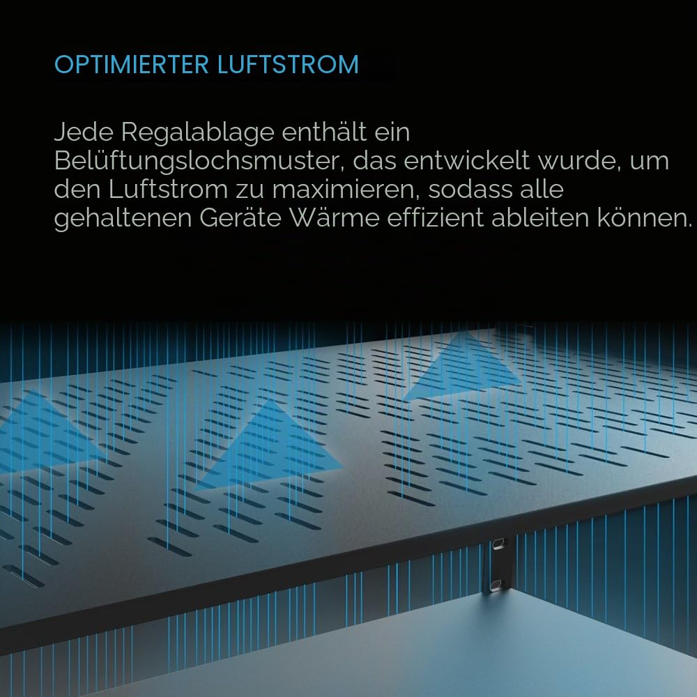AC Infinity 19-Zoll Fachboden 1 HE – perforiert