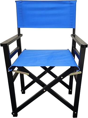 Miniatura 7 de Director Folding Chair Wooden Frame with Canvas Seat 2-Piece Set Populus Foldable Portable for Indoor Outdoor Use and Gifts