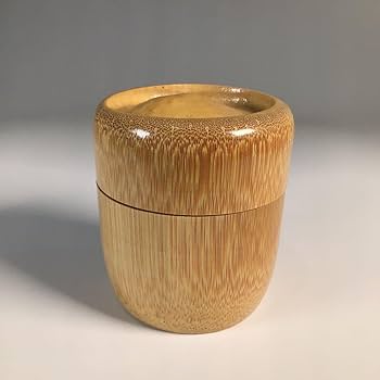 竹　棗 茶道具 なつめ お薄器 大棗 竹に若松蒔絵 内銀地 呉藤穣太郎作