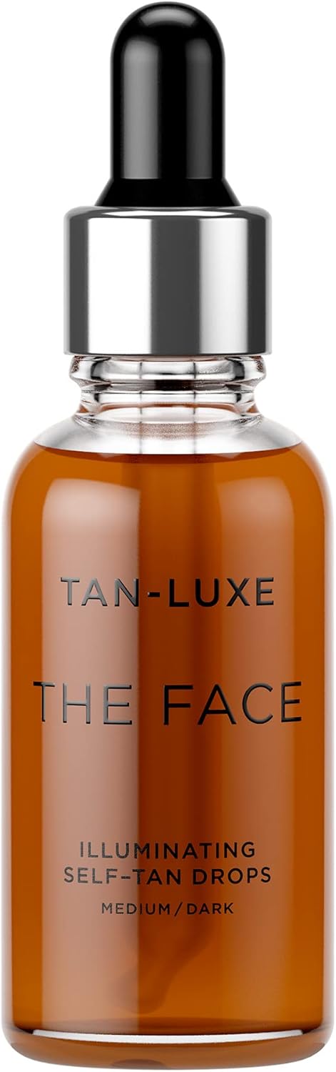 Tan Luxe THE FACE Self Tan Drops, Dark (30 ml), Tanning Drops for Skin Care for Individual Face Tanning, Cruelty Free and Vegan