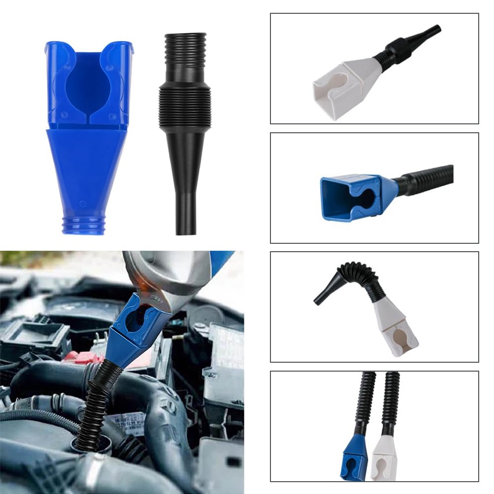 Set 5 Imbuti Flessibili URAQT - Per Olio, Benzina, Con Beccuccio Estensibile, Plastica ABS - Foto 3