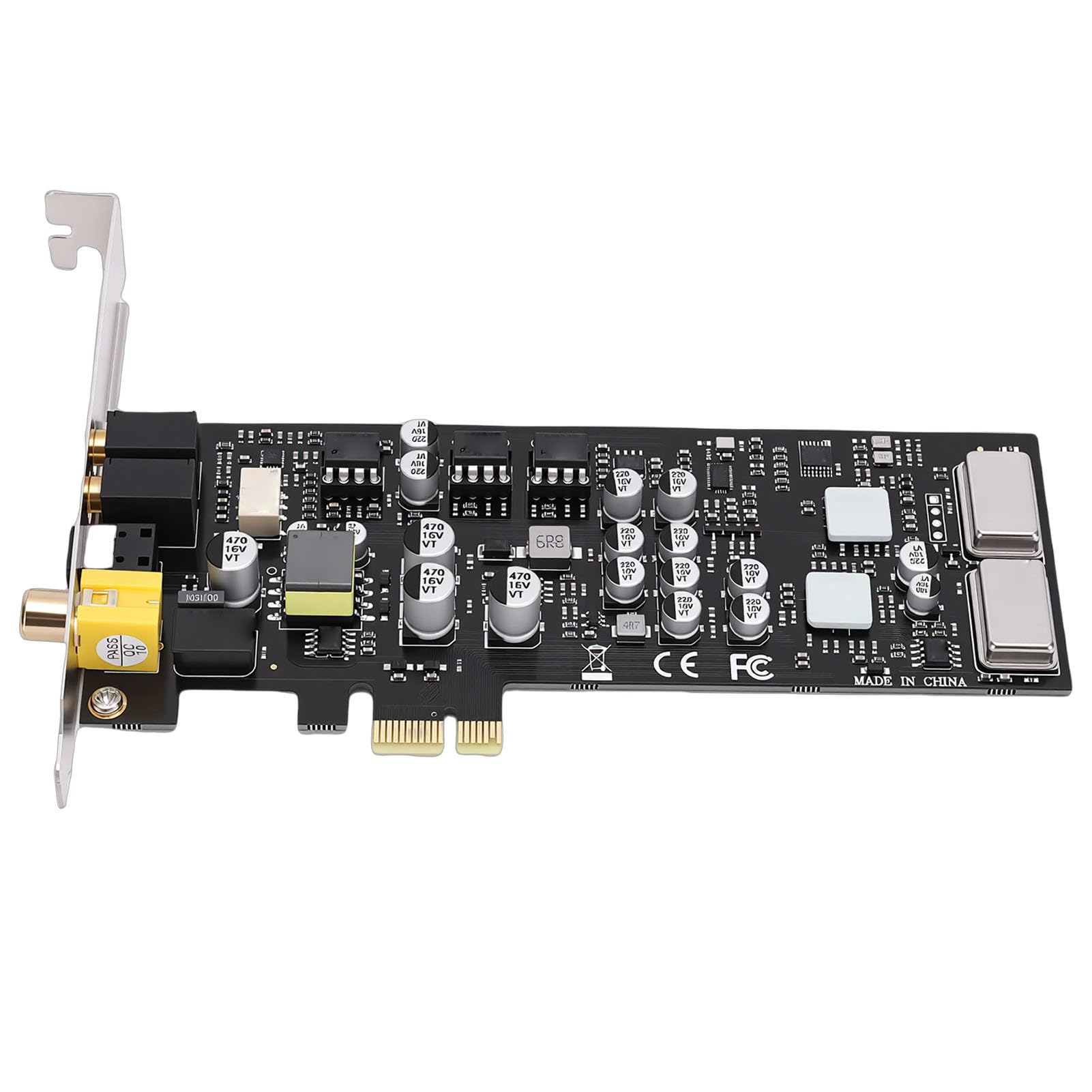 Cryfokt Scheda PCIE Elaborazione HiFi di Alta qualità per Appassionati di Giochi e Musica Staffa a Basso Profilo Inclusa
