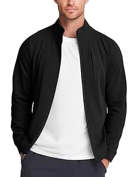 Amazon.com: Athletic Jacket Men Full Zip(Black,S) : Sports
