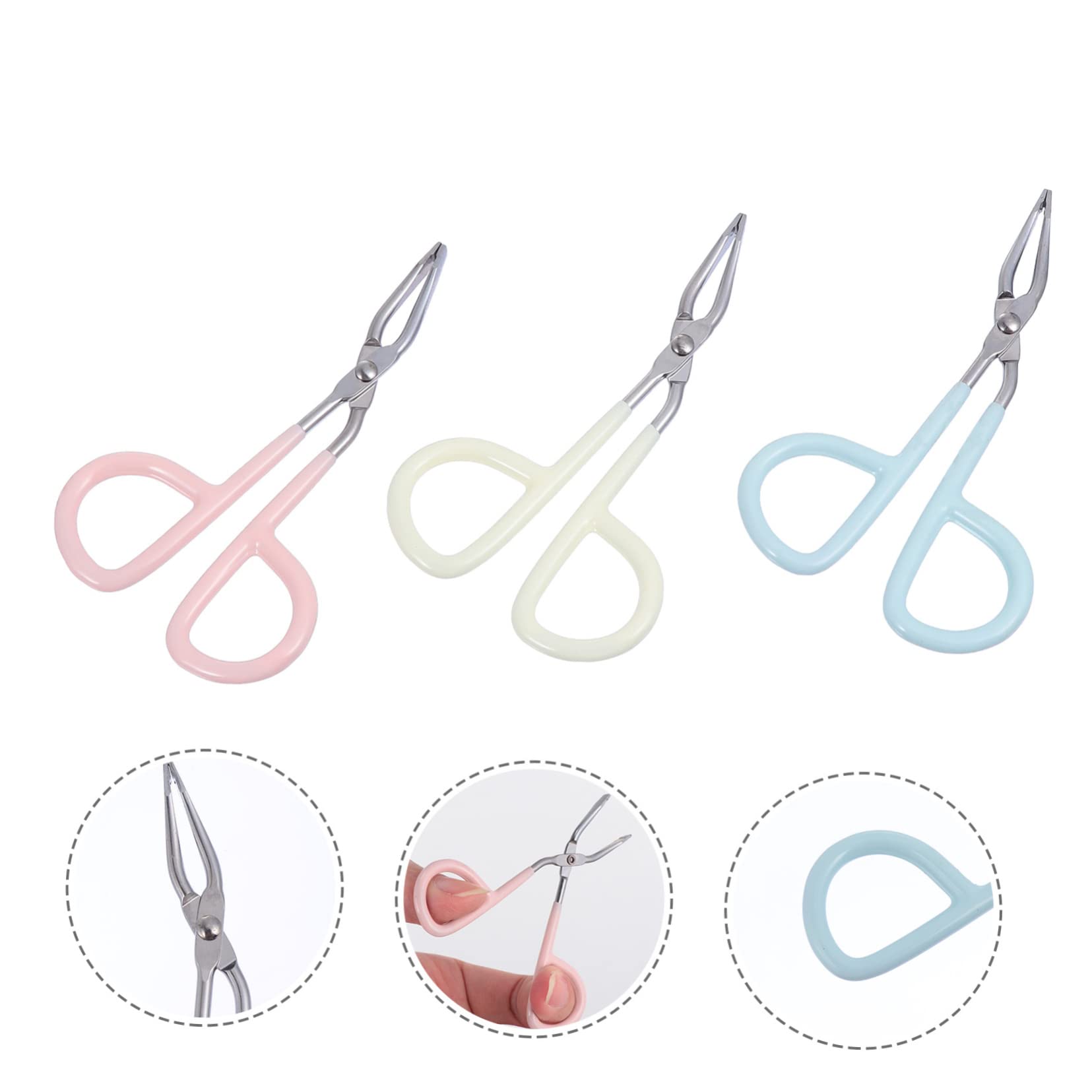 Healeved 18 Pollici Pinzetta servirsi lookover tweezers strumenti per sopracciglia strappa sopracciglia abito Forbici pinzette a clip pinzette piatte a punta dritta Acciaio inossidabile