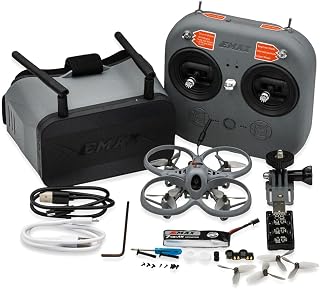Tinyhawk Lite Analog Drohne FPV RTF Kit mit Kamera Brille und Controller für Anfänger Kinder Erwachsene Ready To Fly Set Mini Racing Quadrocopter mit ERLS RunCam Nano 3 VTX 25mW 100mW 400mW 750mAh