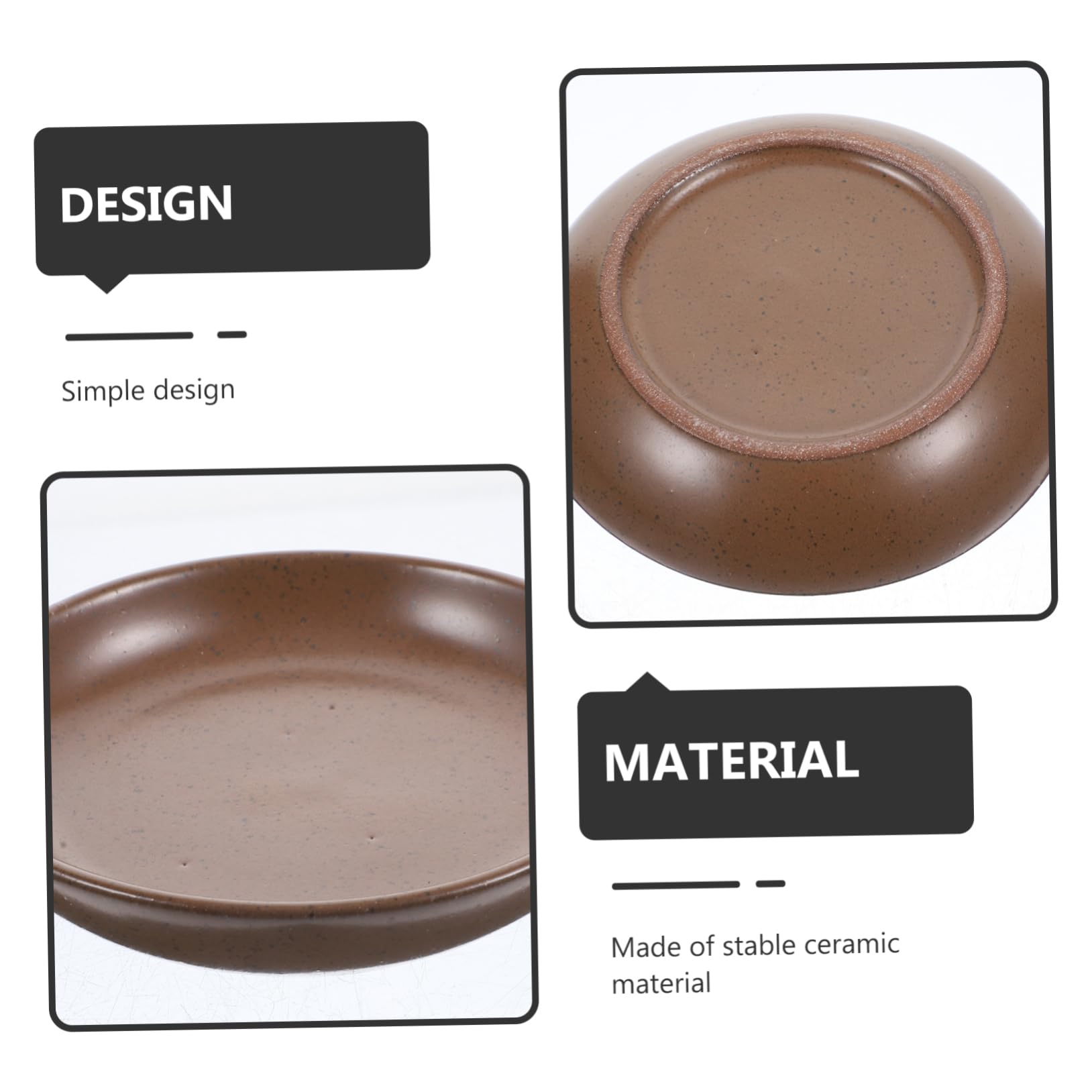 PRETYZOOM Ceramic Appetizer Serving Plate Decorative Round Snack Dish for Fruits Candy Sturdy Chic Food Plate for Home Restaurant Hotel Party Use for Events Gatherings