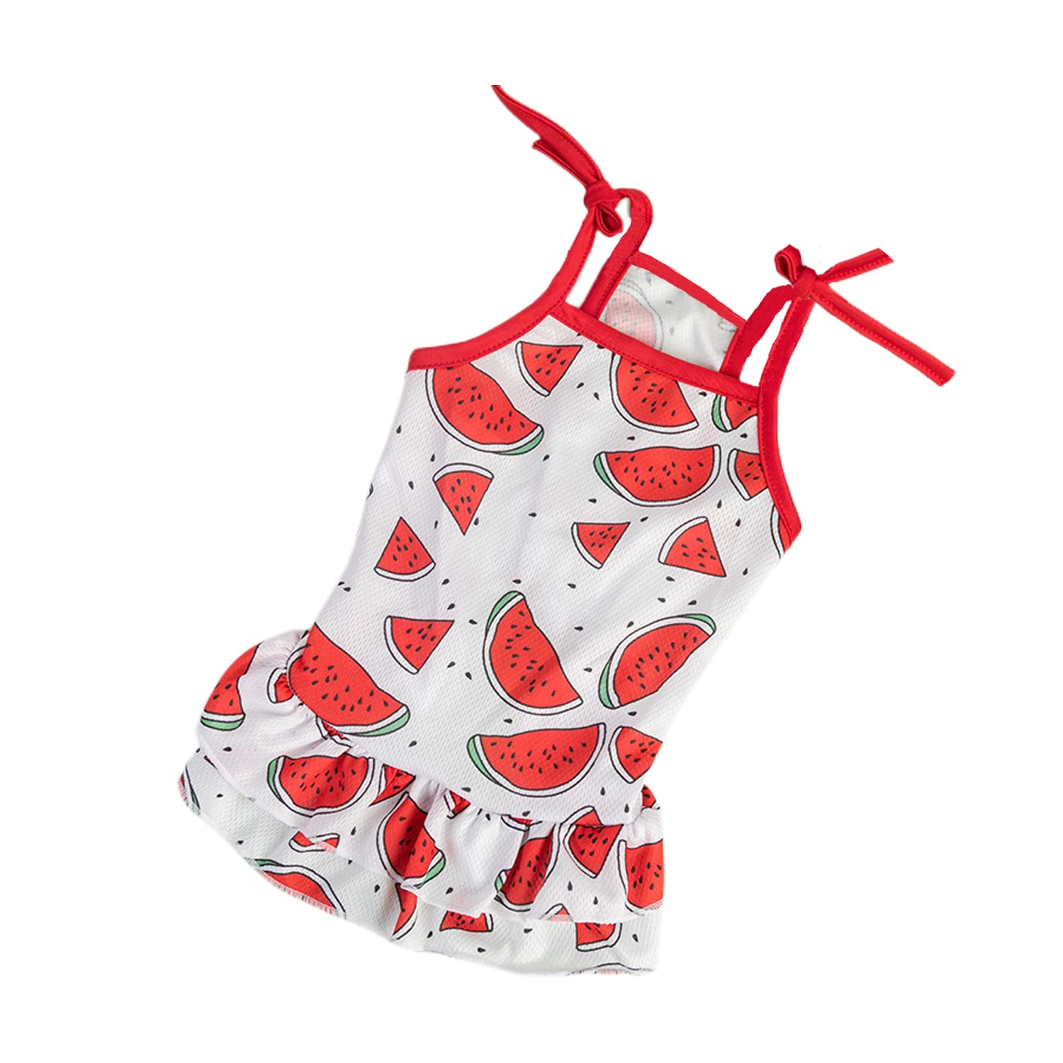Pet Skirt, Cute Printed Puppy Summer Dress,Tank Top Suitable for Cat Small Medium Dog_L(Watermelon)