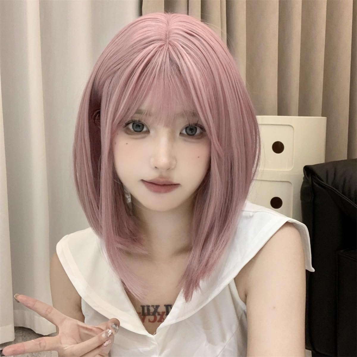 アレンジウィッグ☆オンブレアッシュピンク レイヤーロング Amazon.co.jp: Eileen ボブ さくらピンク ウィッグ 自然なふわふわ感