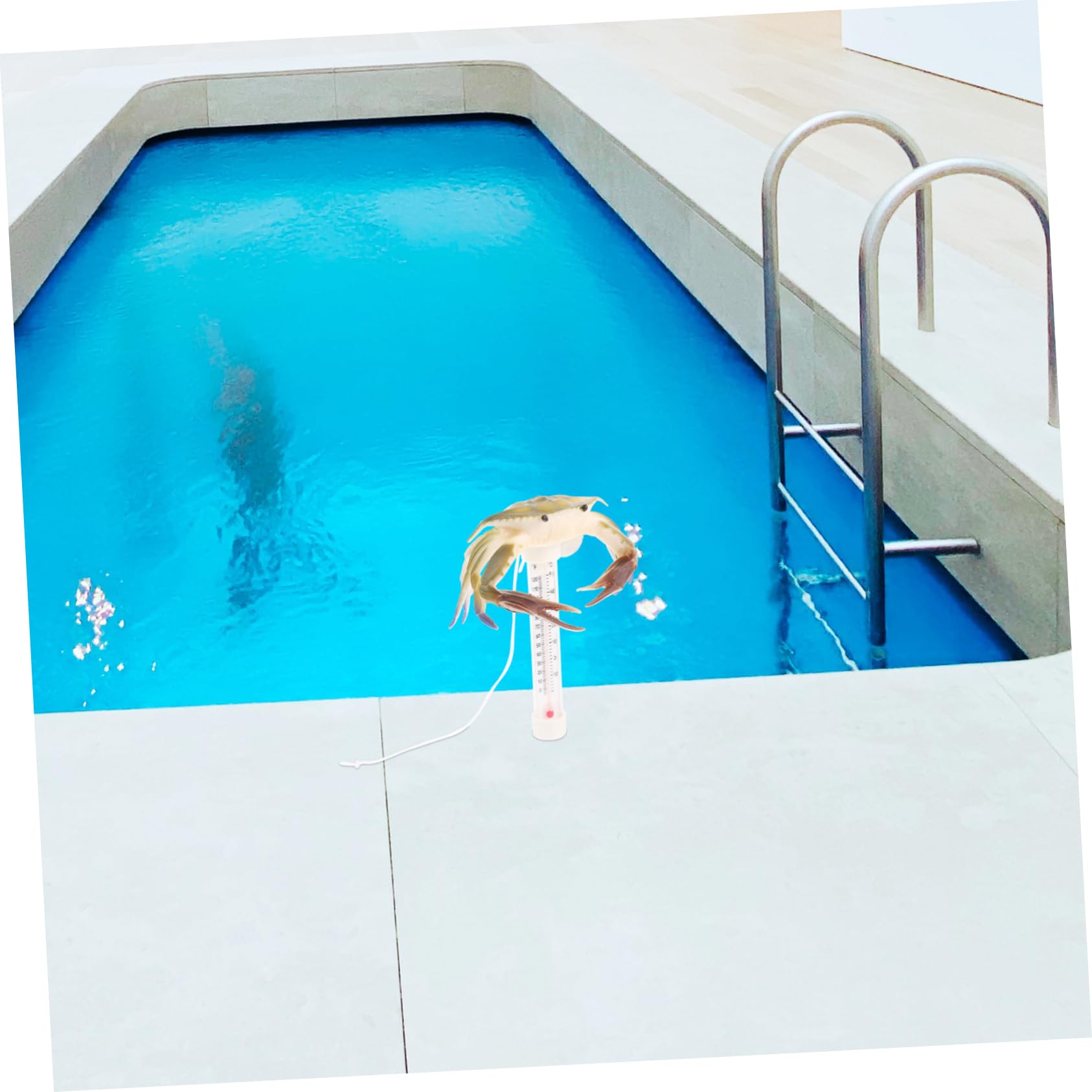 PRETYZOOM 4 Stück Schwimmbad-thermometer Poolthermometer Für Den Sommer Schwimmendes Poolthermometer Schwimmbadstütze Party-schwimmthermometer Sommer Badewannenthermometer Plastik