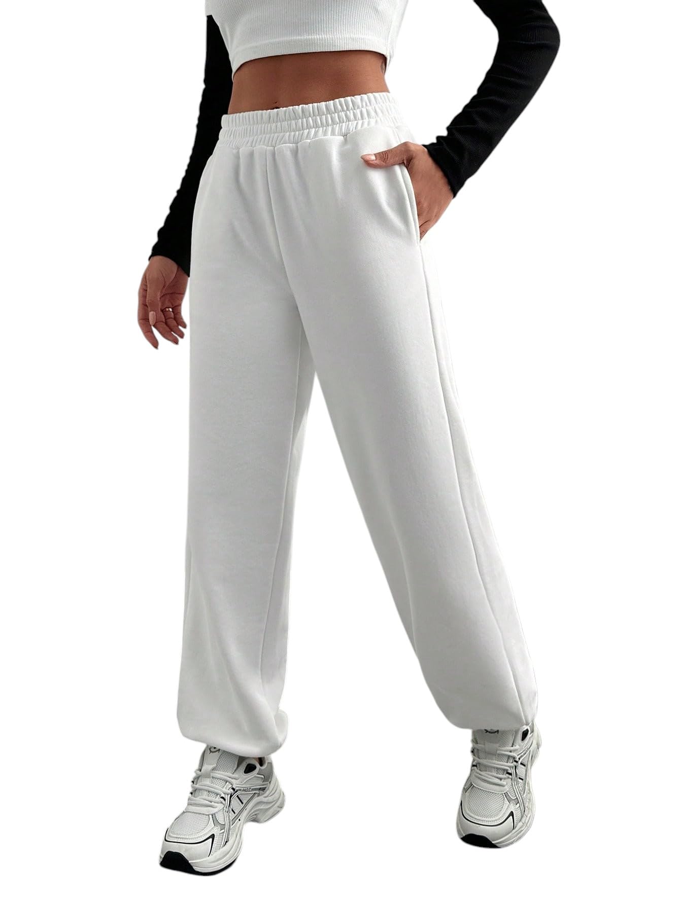 dockstreet Loose Baggy fit Joggers/Loose Yoga Pants/Casual Extra Baggy fit Lower Cotton for Women-image-15