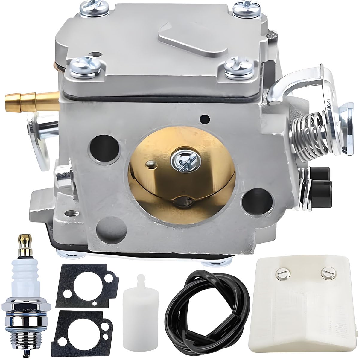 Carburatore per Husqvarna 61 66 266 268 272 272XP 281 288 288EPA 181 281XP 288XP Motosega 503 28 03-16 per Tillotson HS-254B HS-260A HS-260S Motosega a benzina con candela