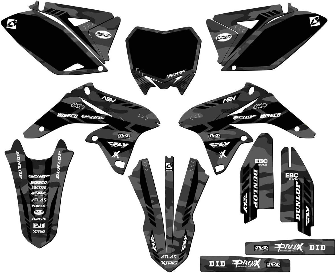 2010-2018 RMZ 250 Apache Grey Senge Graphics Complete Kit with Rider I.D. Compatible with Suzuki