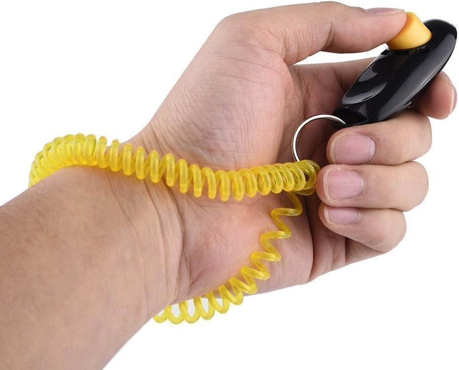HoAoOo Pet Training Clicker with Wrist Strap - Dog Training Clickers (Black + Blue) : HoAoOo : Pet Supplies