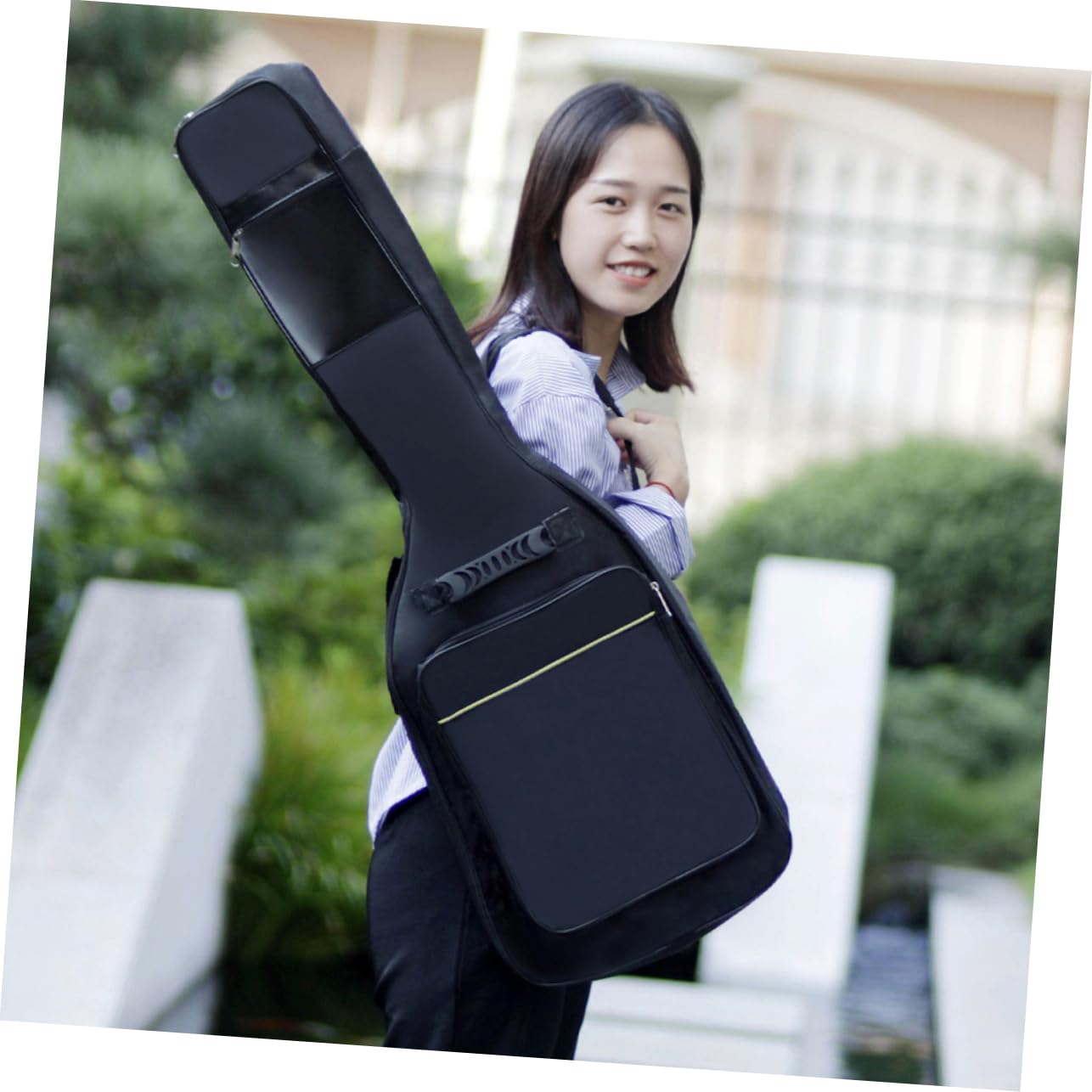 SWOOMEY Guitar Case Oxford Guitar Storage Bag with Extra Pocket Lightweight Design Durable Backpack for Acoustic Comfortable Dual Shoulder Straps