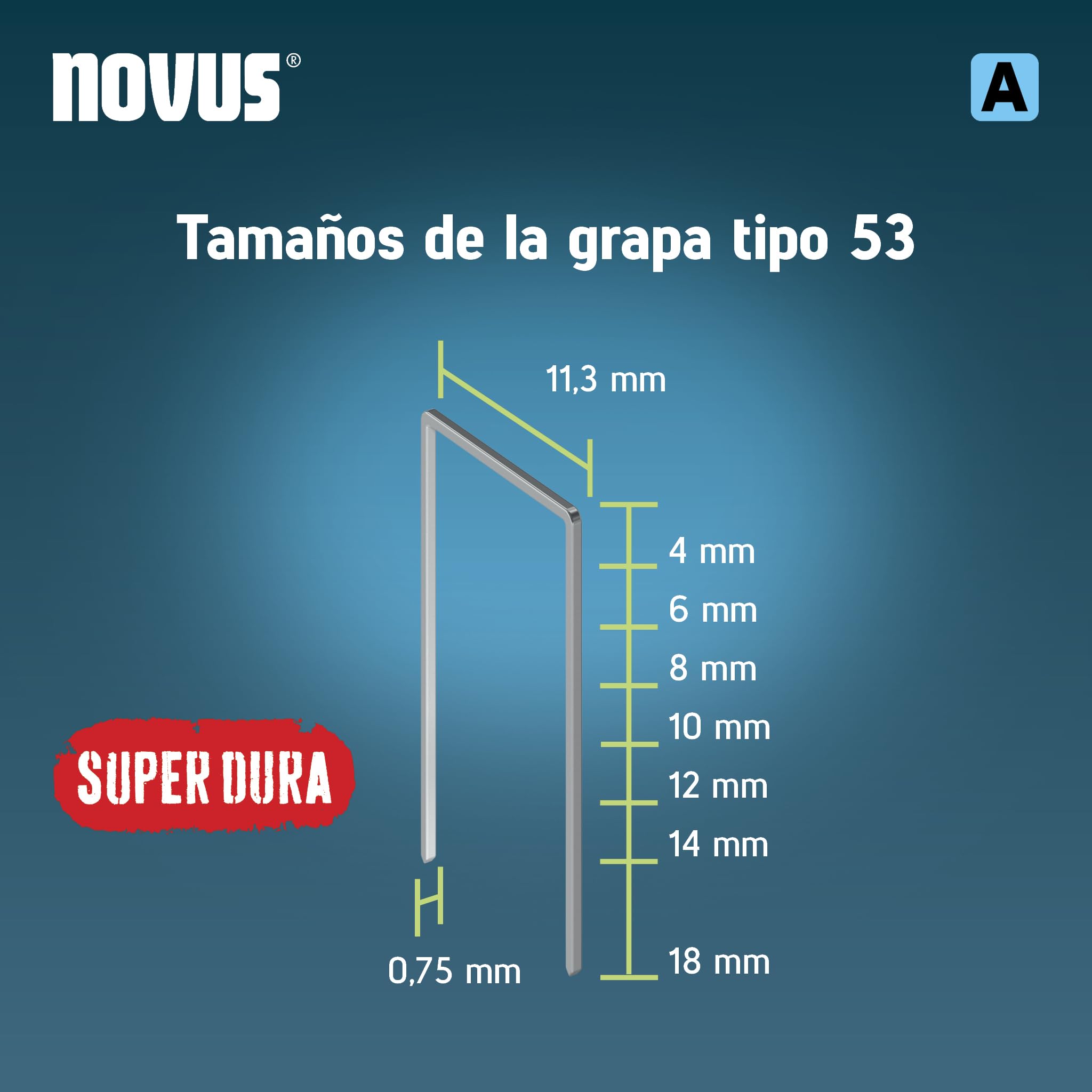 Novus Tools 042-0764 - Pinza de alambre fino A tipo 53, gris, 14 mm