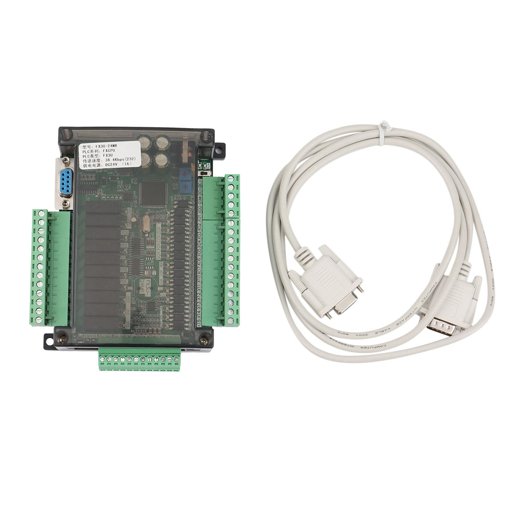 1 ensemble de cartes de contrôle industrielles FX3U-24MR haute vitesse pour ménage industriel, contrôleur programmable