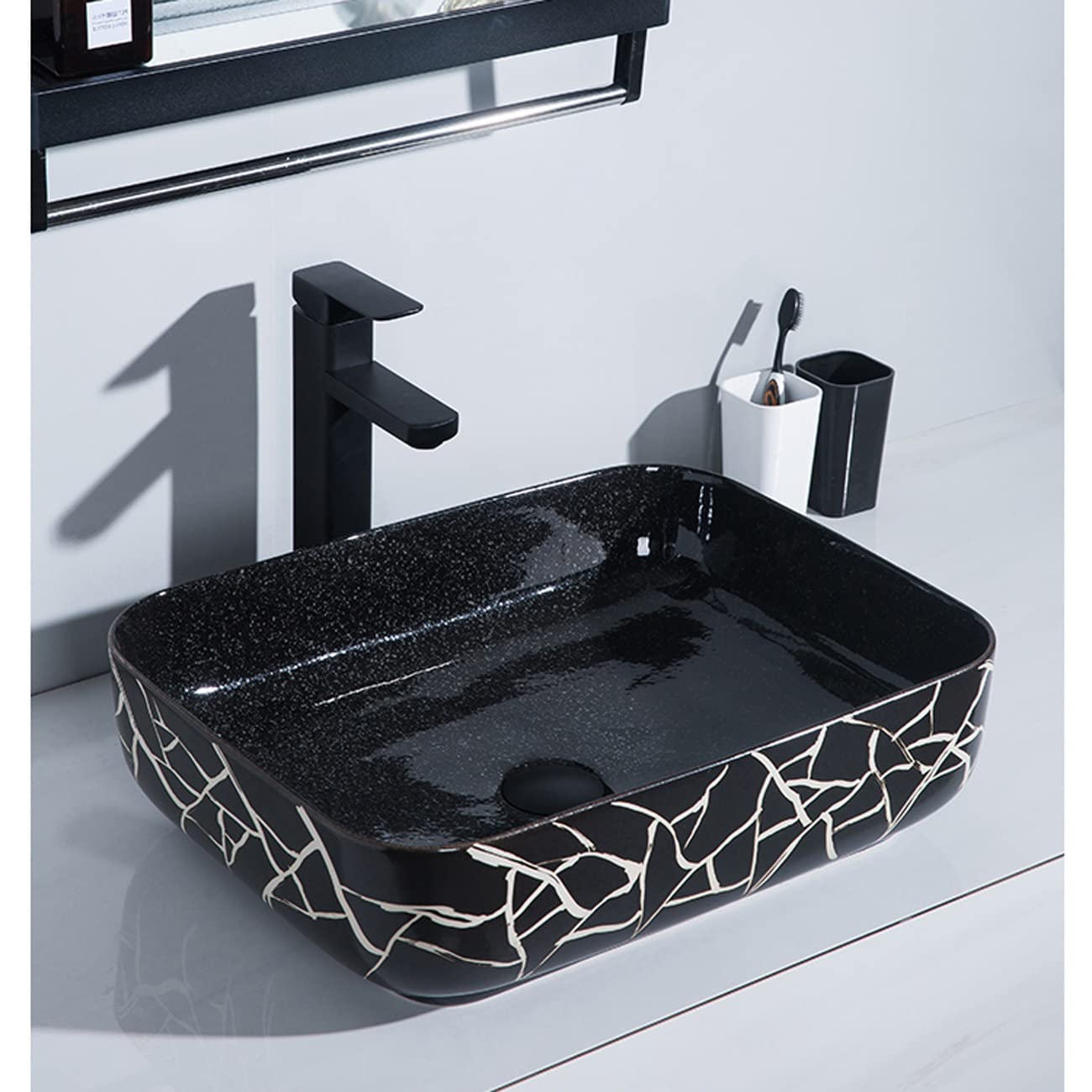 Umywalka Nablatowa Do Łazienki, Porcelanowa Umywalka Nablatowa Do Garderoby, Stylowa Ceramiczna Umywalka